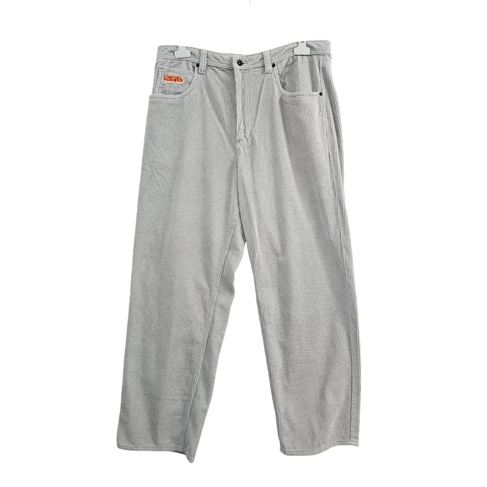 Empyre Relaxed Fit Corduroy Pants Mens 36 Grey Baggy Skate Streetwear Trousers